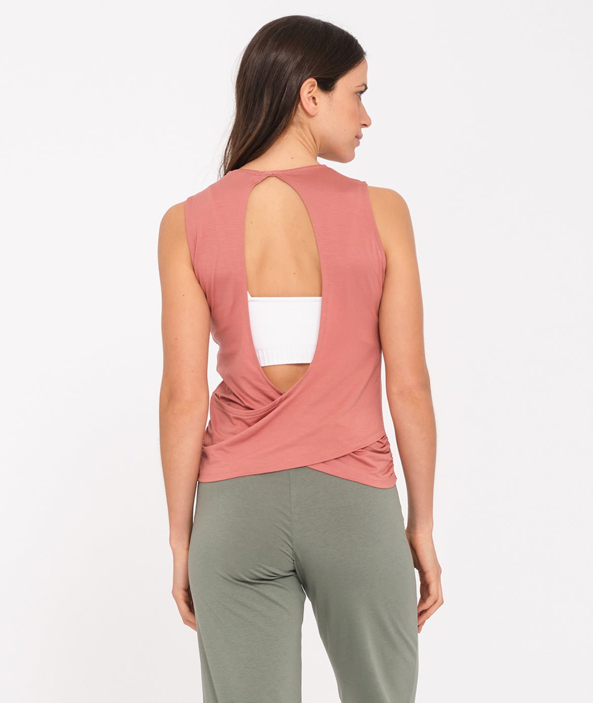 YAMA - Débardeur en lyocell - Rose Foncé - Yoga Searcher