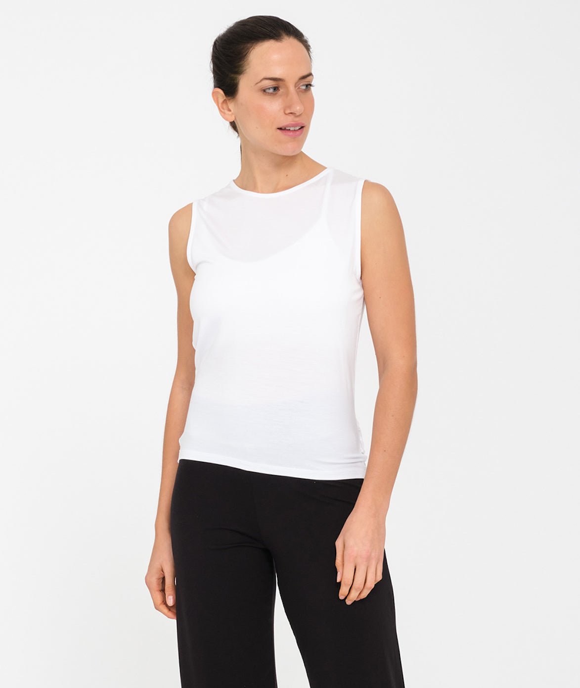 YAMA - Débardeur en lyocell - Blanc - Yoga Searcher