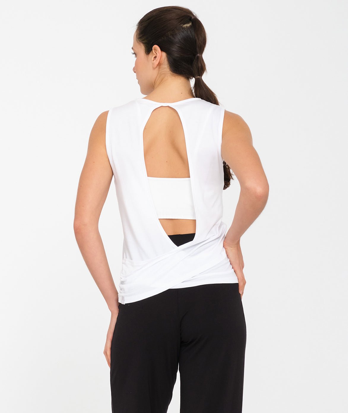 YAMA - Débardeur en lyocell - Blanc - Yoga Searcher