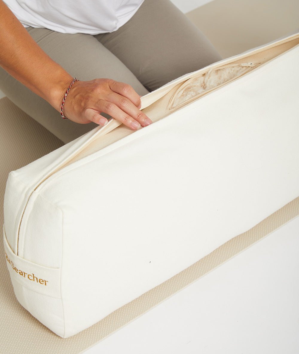 YANTRA - Bolster en coton bio - Clair - Yoga Searcher