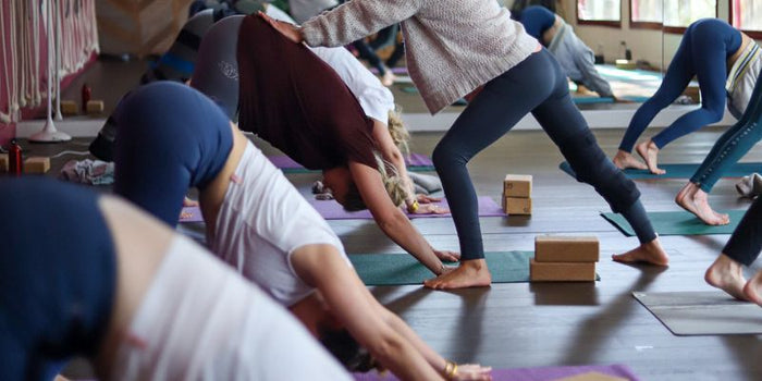Les bons accessoires pour la pratique du yoga : brique, tapis, coussin et sangle. - Yoga Searcher