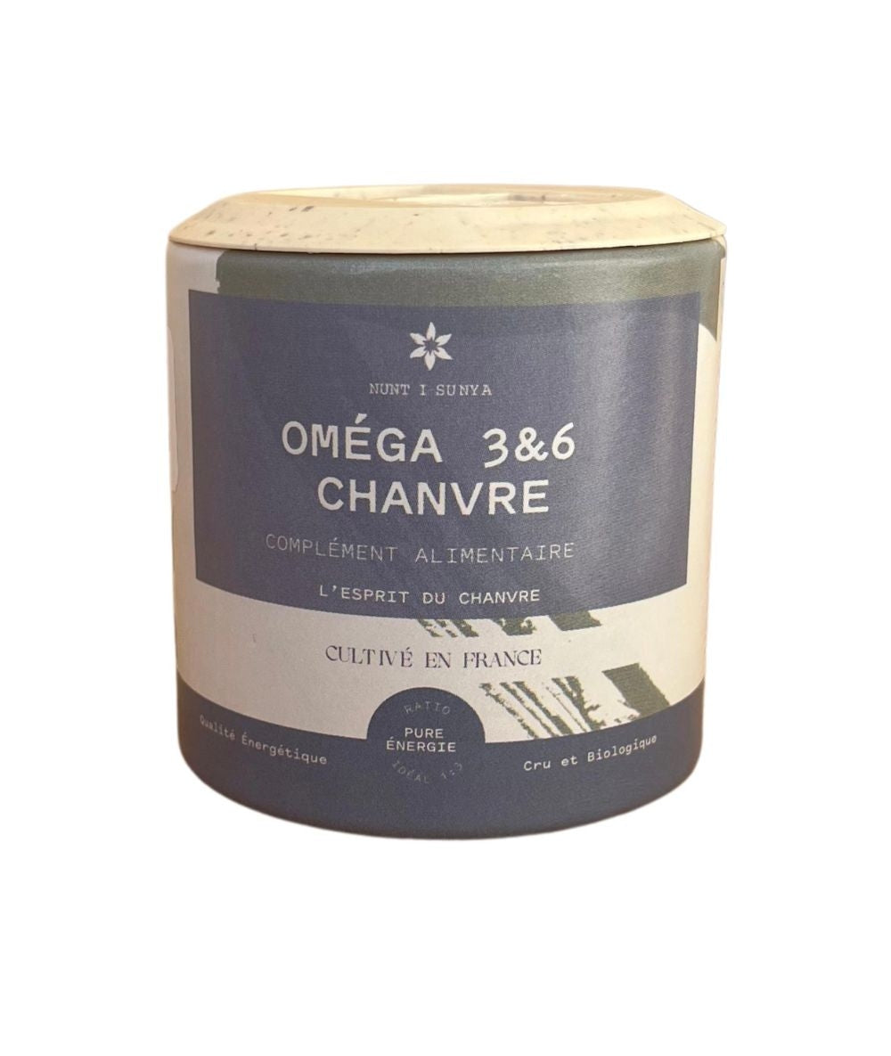 Capsules d’omégas 3 & 6 - Huile de chanvre (60 capsules)