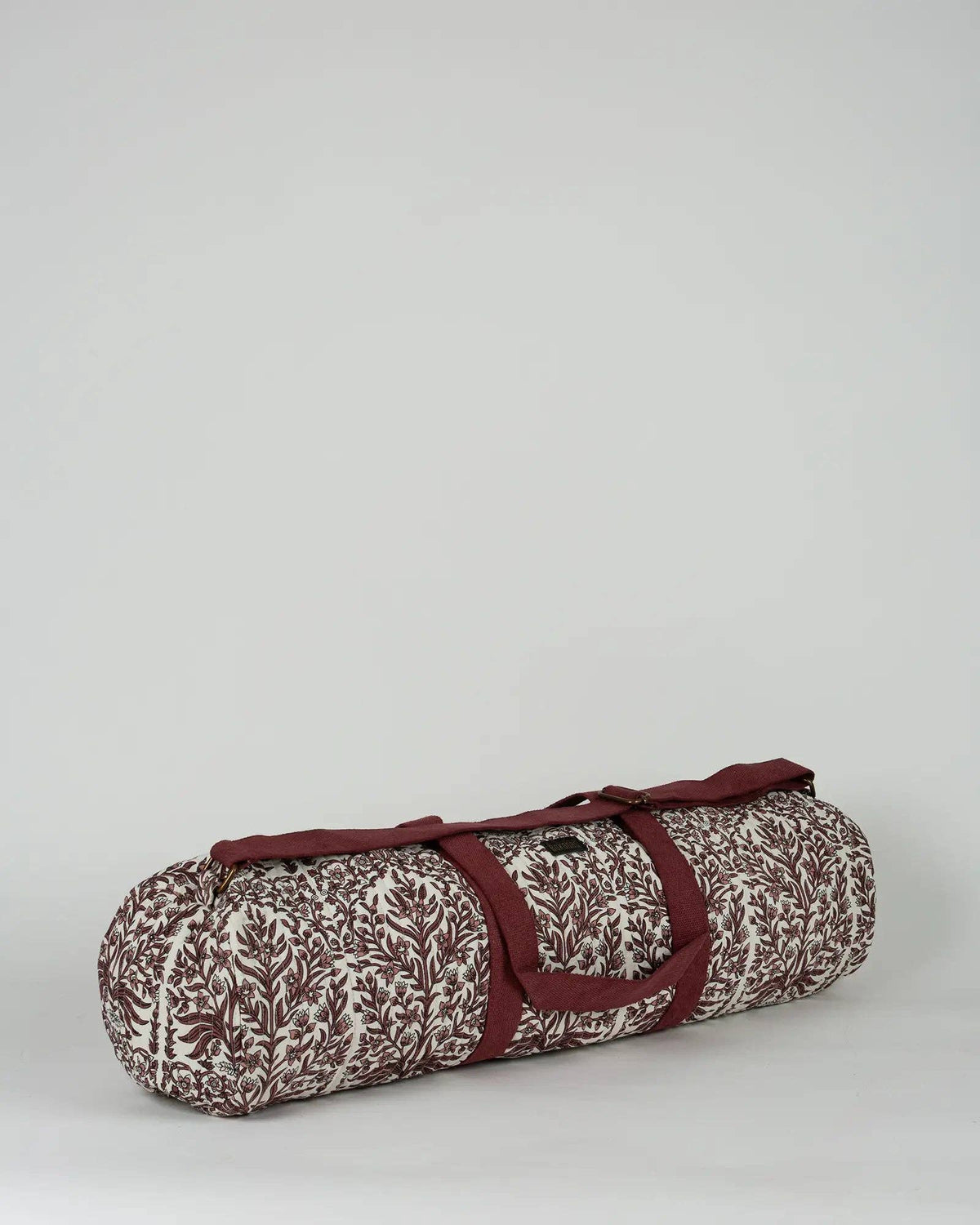 Le sac de yoga en tissu matelassé Art vert - Henne- Yoga Searcher