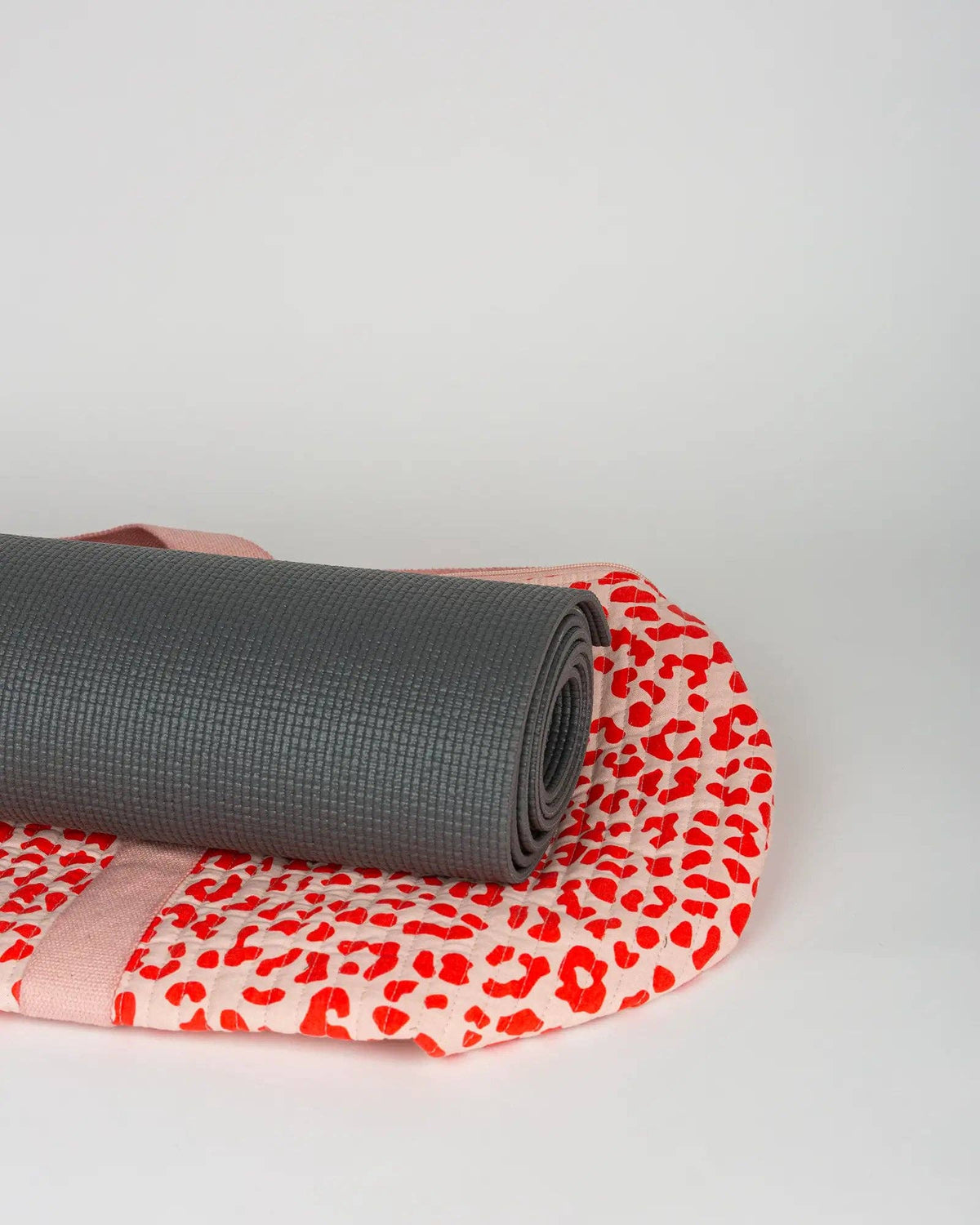 Le sac de yoga en tissu matelassé Art vert - Blush- Yoga Searcher
