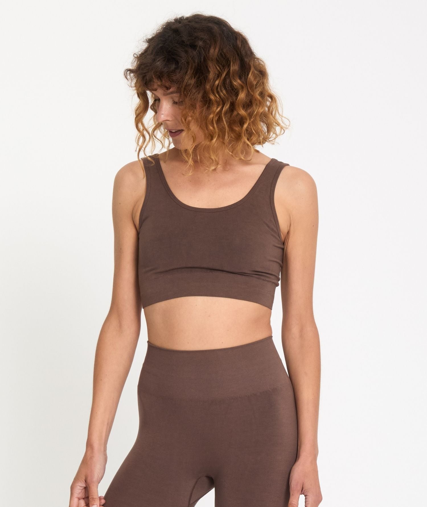 HADU - Brassière en bambou - Marron- Yoga Searcher