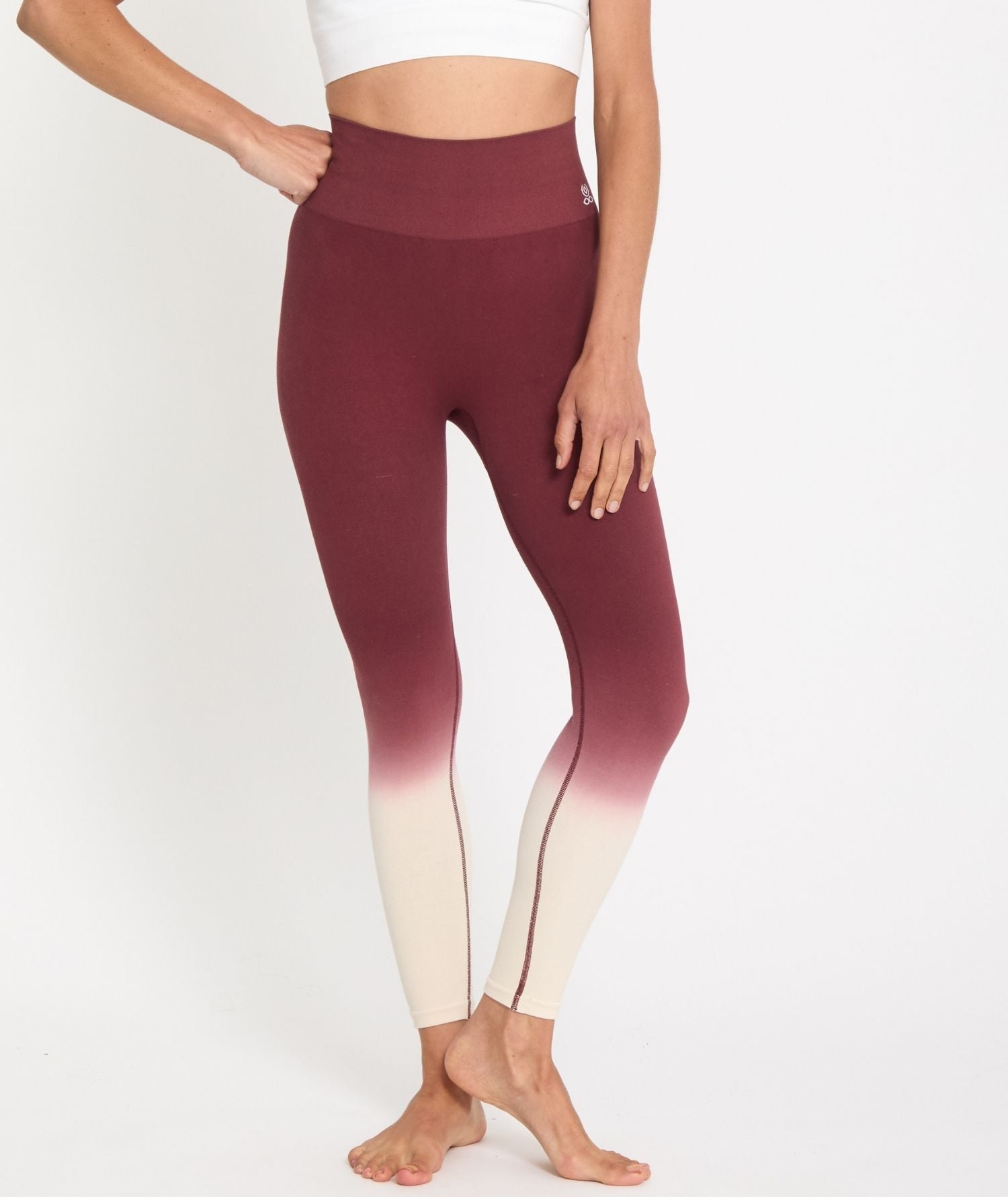 KAVALI - Legging en coton deep-dye - Rubis- Yoga Searcher