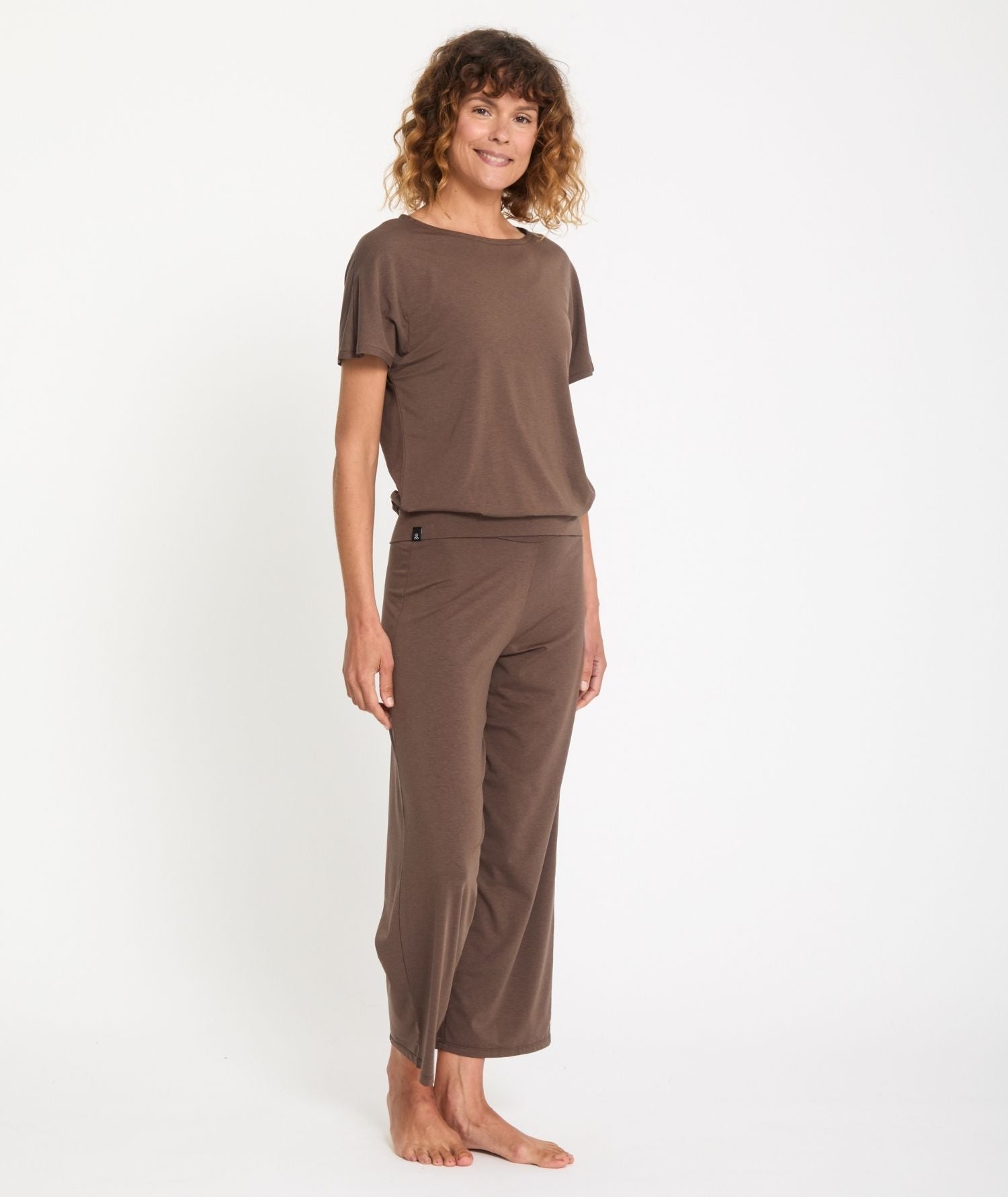 MEDE - Tee-shirt en Lyocell - Cacao- Yoga Searcher