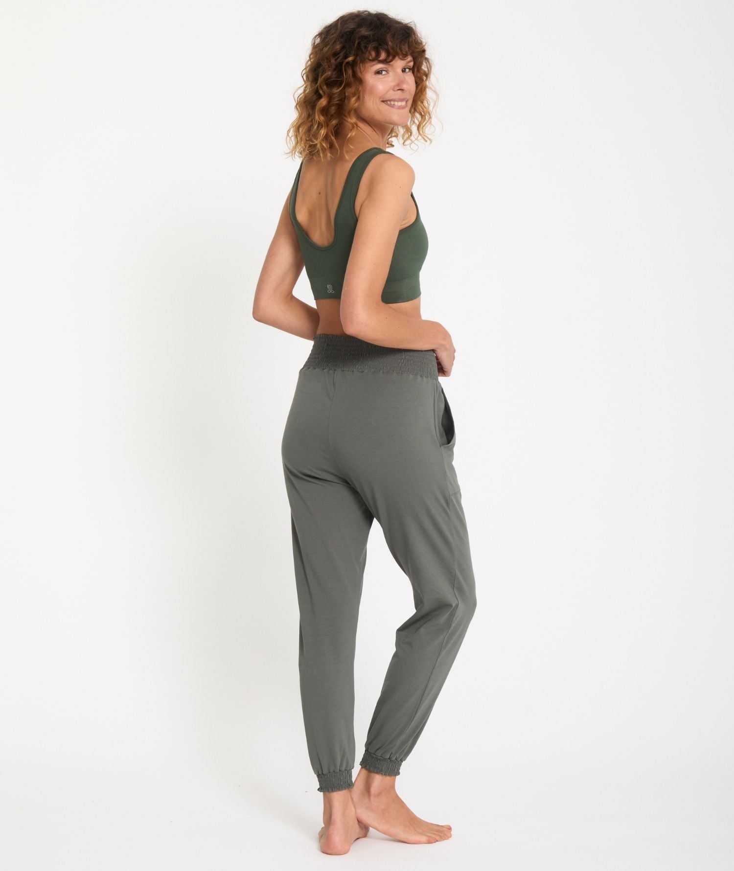 MORJIM - Pantalon fluide yoga - Rose Foncé- Yoga Searcher