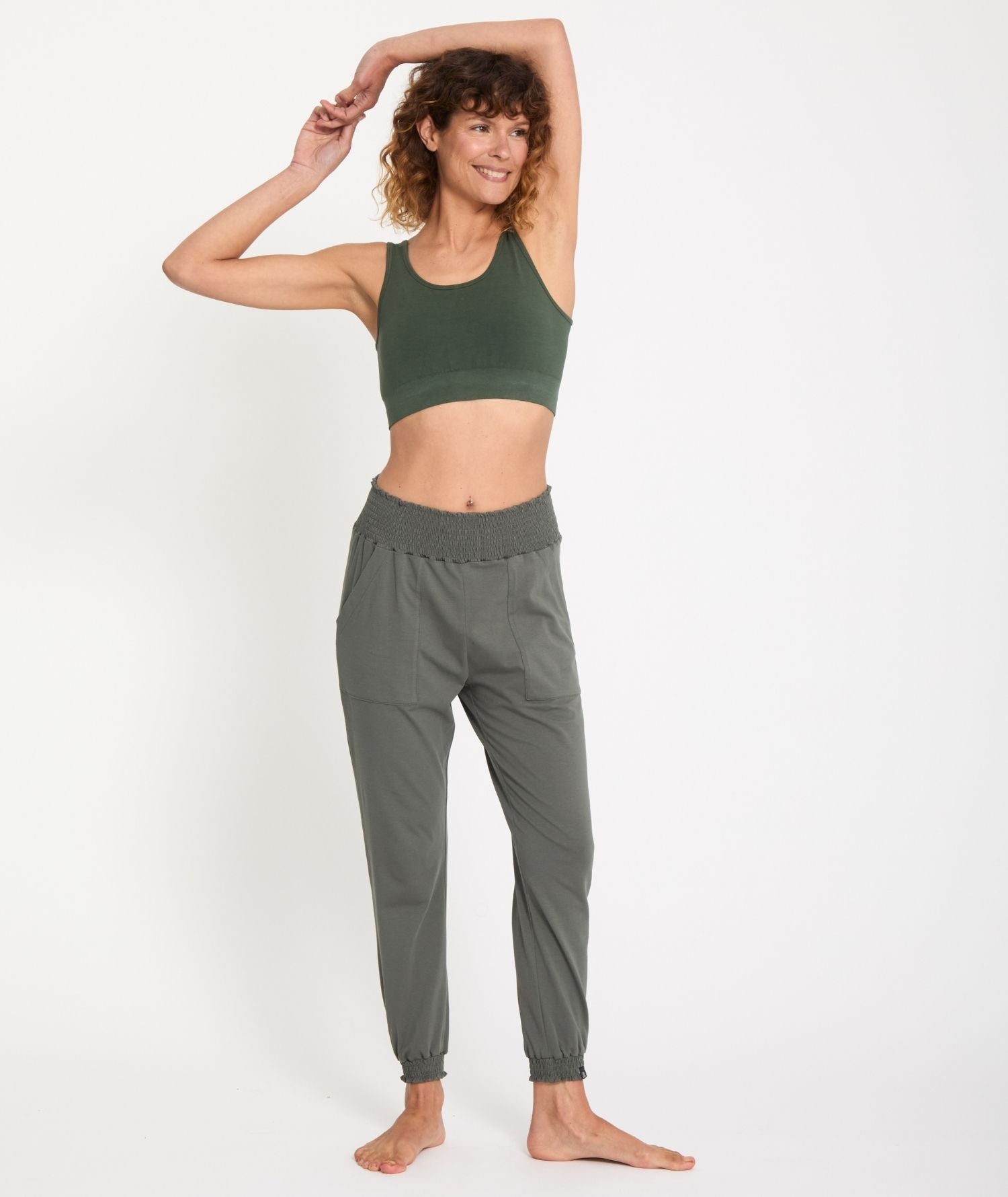 MORJIM - Pantalon fluide yoga - Rose Foncé- Yoga Searcher
