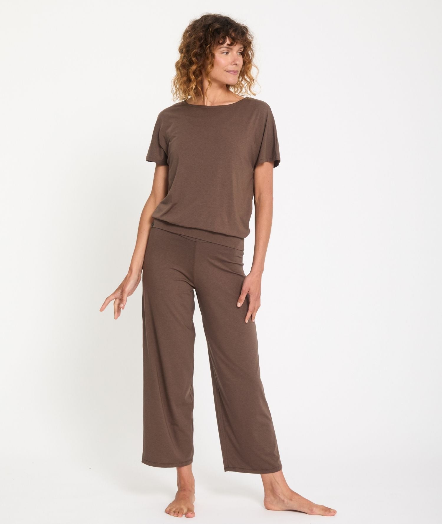 RAVANA - Jogging souple - Marron- Yoga Searcher