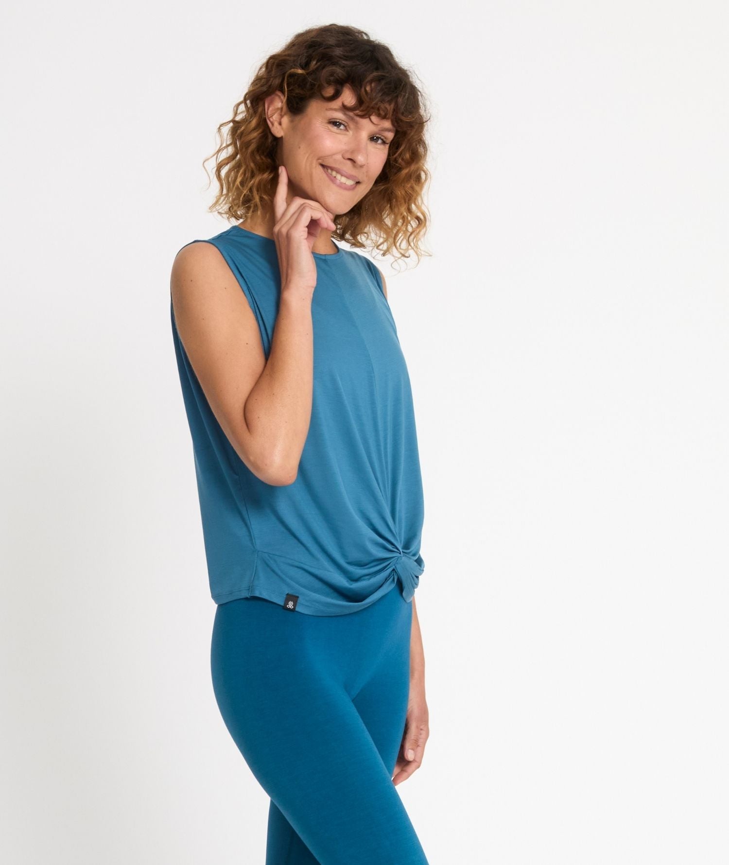 TWIST - Débardeur en Lyocell - Marron- Yoga Searcher